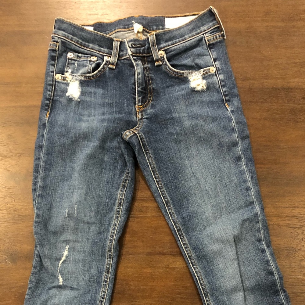 Rag & Bone Skinny Distressed Ankle Jeans
